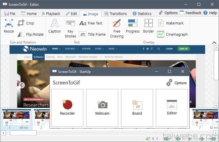 Tạo ảnh động với ScreenToGif 2.22 - Linhkien.dientutuanhung.com screentogif